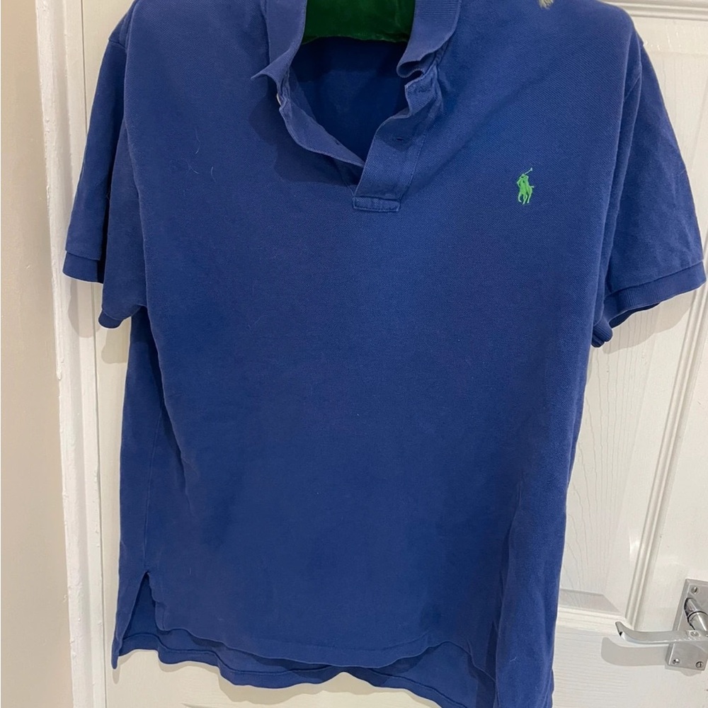 Ralph Lauren Navy Polo with Green Logo